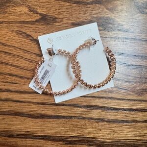 Kendra Scott Rose Gold Fallyn Hoop Earrings